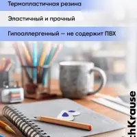 Ластик с держателем ErichKrause SmartWay Triangle, треугольный, средней жёсткости, гипоаллергенный, в пакете с европодвесом