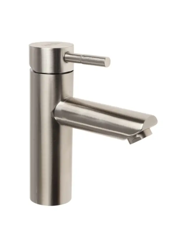 Смеситель для раковины ZEIN ZS 20103, картридж керамика 35 мм, нержавеющая сталь, сатин