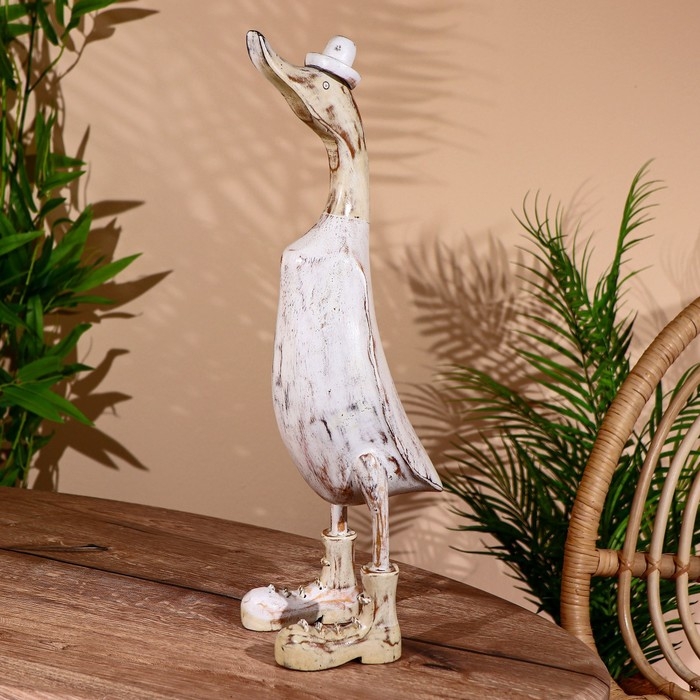 Сувенир "Утка в белом" дерево 45 см