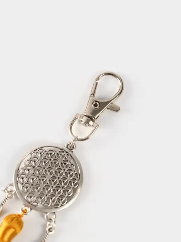 Брелок-кисточка Брелок-кисточка "Ловец снов" 17 см, цв. золотистый, серебристый