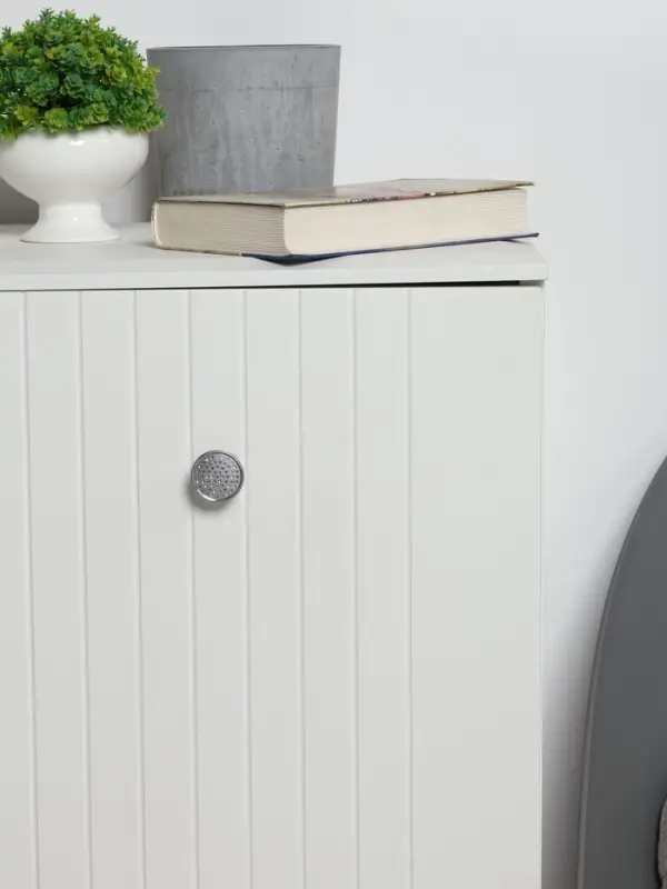 Ручка-кнопка ТУНДРА РК015CP, цвет хром, 8 шт.