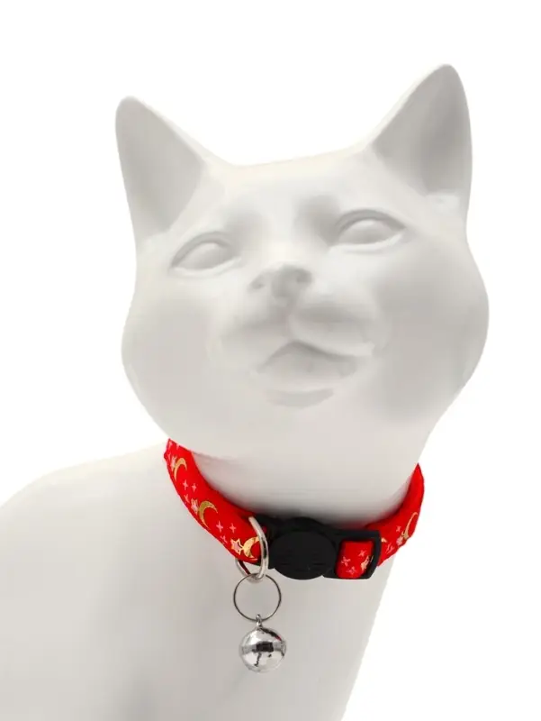 Ошейник для кошек &laquo;Пижон. Ночь&raquo;,30&times;1 см, с бубенчиком, полиэстер