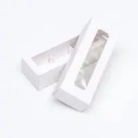 Коробка для 3 конфеты, с окном, белый 13&times;5&times;3.3 см