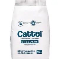 Наполнитель минеральный комкующийся Cattoi Breeders 15 кг,бумажный пакет