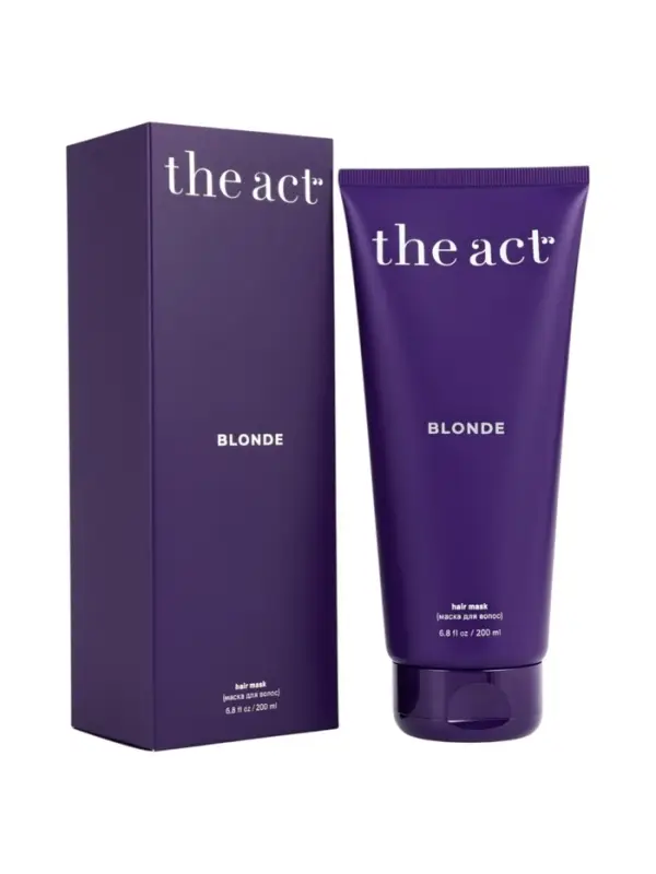 Маска оттеночная для волос холодного блонда, 200 мл, The Act