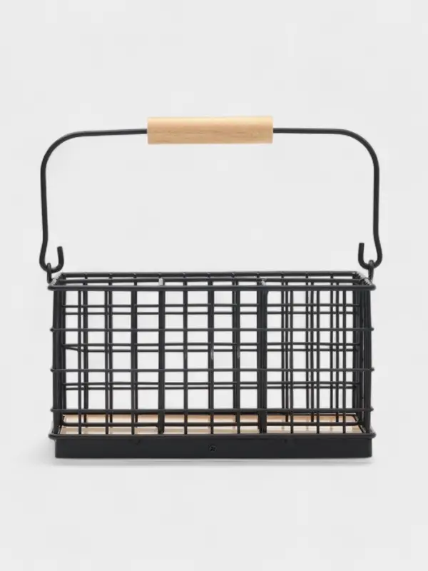 Корзина для мелочей Доляна &laquo;Эстетика&raquo;, 23&times;16&times;12 см, чёрная