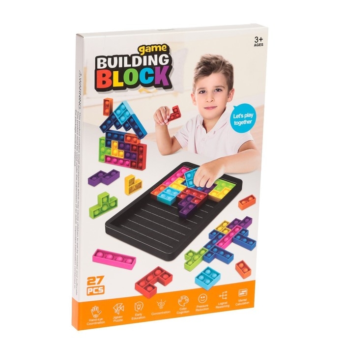 Конструктор тетрис POP IT, 27 деталей Конструктор тетрис POP IT, 27 деталей