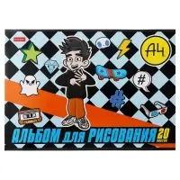 Альбом для рисования &laquo;Влад А4&raquo; А4, 20 листов, плотность листов 100 г/м&sup2;, обложка из мелованного картона, МИКС
