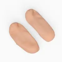 Носочки для педикюра, силиконовые, с перфорацией, 18&times;8 см, бежевые