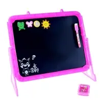 Доска магнитная двухсторонняя, под маркер и мел на подставках (мел, маркер, магниты), МИКС