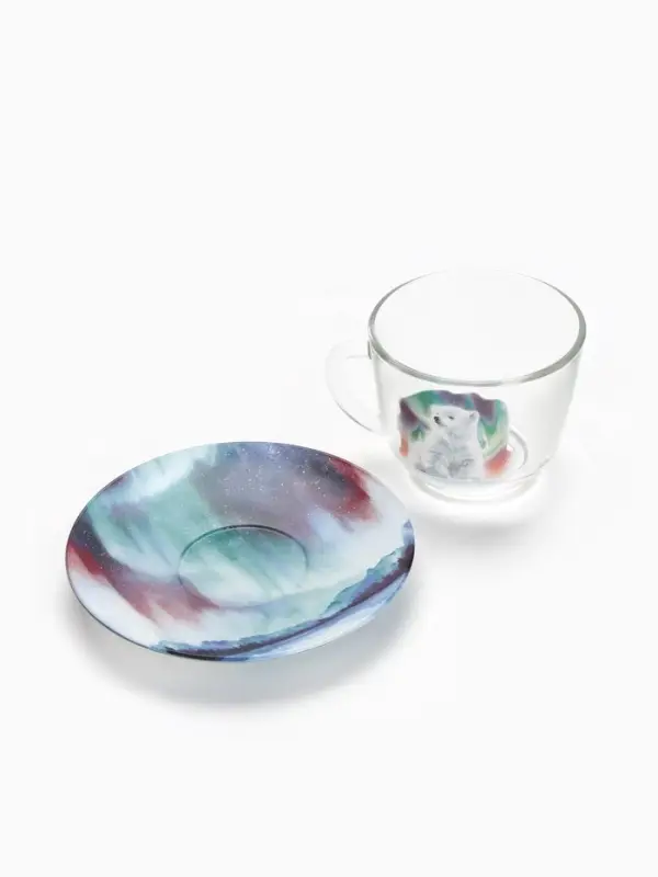 Чайная пара новогодняя &laquo;Новый год&raquo;, кружка 200 мл, блюдце 13 см