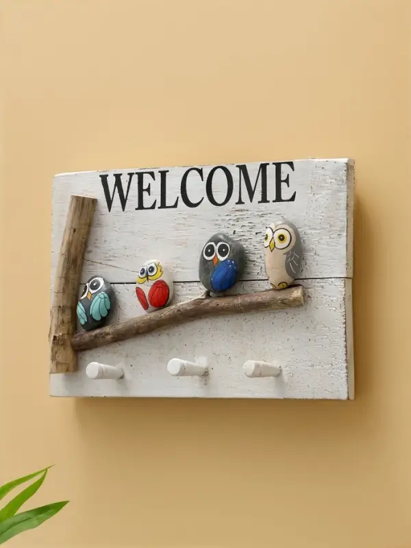 Вешалка WELCOME, 31×6.5×21 см, дерево албезия Вешалка WELCOME, 31×6.5×21 см, дерево албезия