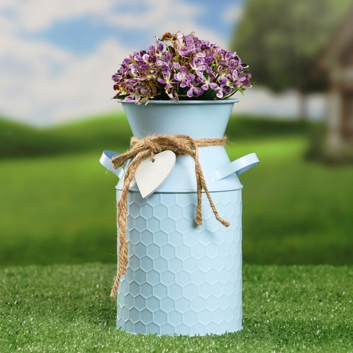 Кашпо - ваза  Кашпо - ваза "Кирсти" голубая, 19х10х10см