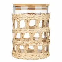 VETTA ЭКО Жгут Банка для хранения 1100мл, 16х11см, стекло, бамбук