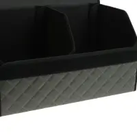 Органайзер кофр в автомобиль Cartage саквояж, экокожа стеганая, 50&times;30&times;30 см, серый