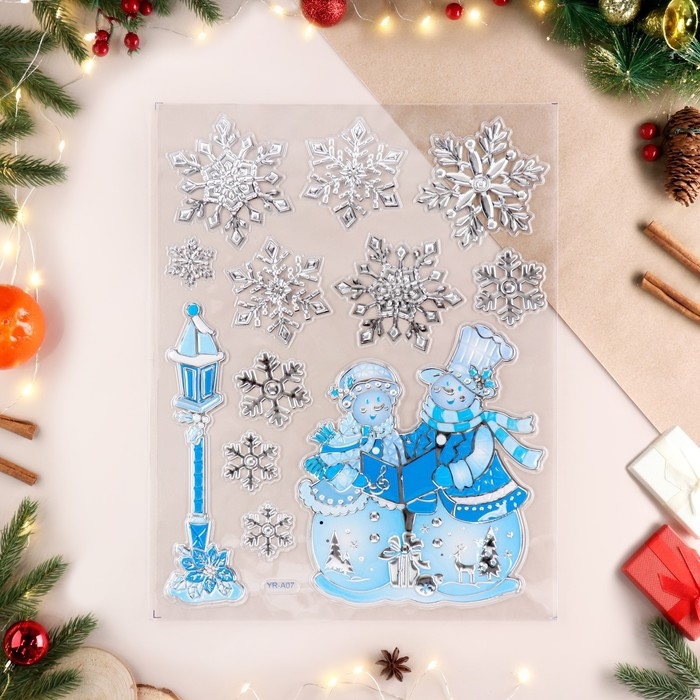 Наклейки на окна «Новогодние», 43×28 см