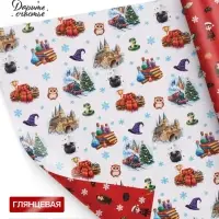 Бумага упаковочная глянцевая двухсторонняя &laquo;Волшебники&raquo;, 70&times;100 см