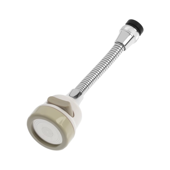 Аэратор ZEIN, с регулировкой потока, на гибком шланге,190мм, 3 режима, пластик, белый Аэратор ZEIN, с регулировкой потока, на гибком шланге,190мм, 3 режима, пластик, белый