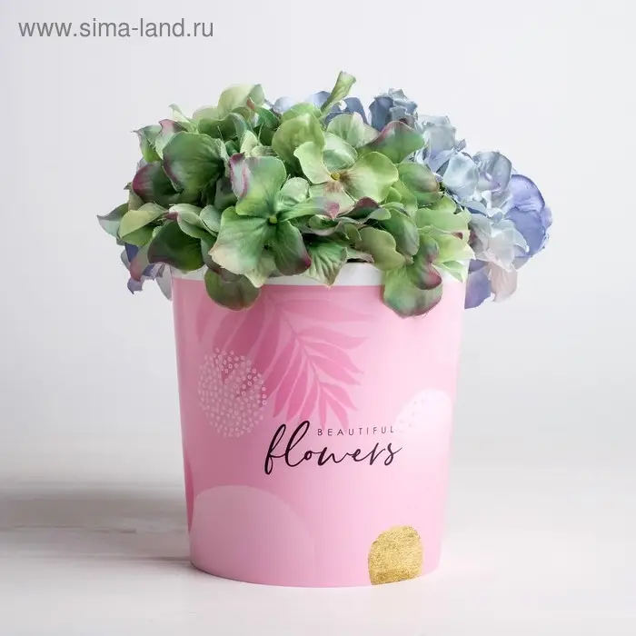 Кашпо для цветов «Beautiful flowers», 1,6 л, 14 х 14 см Кашпо для цветов «Beautiful flowers», 1,6 л, 14 х 14 см