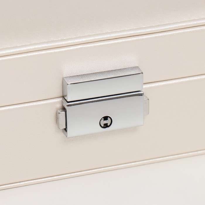 Шкатулка кожзам для украшений  Шкатулка кожзам для украшений "Белая матовая" 6,5х12,6х21 см