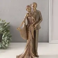 Фигурка полистоун &laquo;Пара в костюмах 20-30-х годов&raquo;, 17&times;9&times;31.5 см