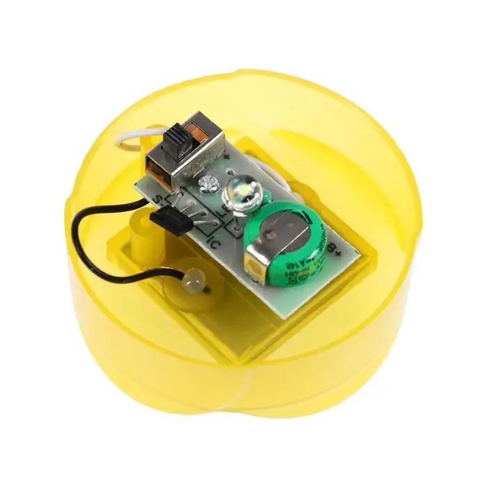 Садовый светильник &laquo;Тюльпан жёлтый&raquo;, уличный, на солнечной батарее, 5&times;29&times;4 см, 1 LED, свечение белое