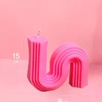 Свеча "S" 8х3х9 см, соевый воск Свеча "S" 8х3х9 см, соевый воск