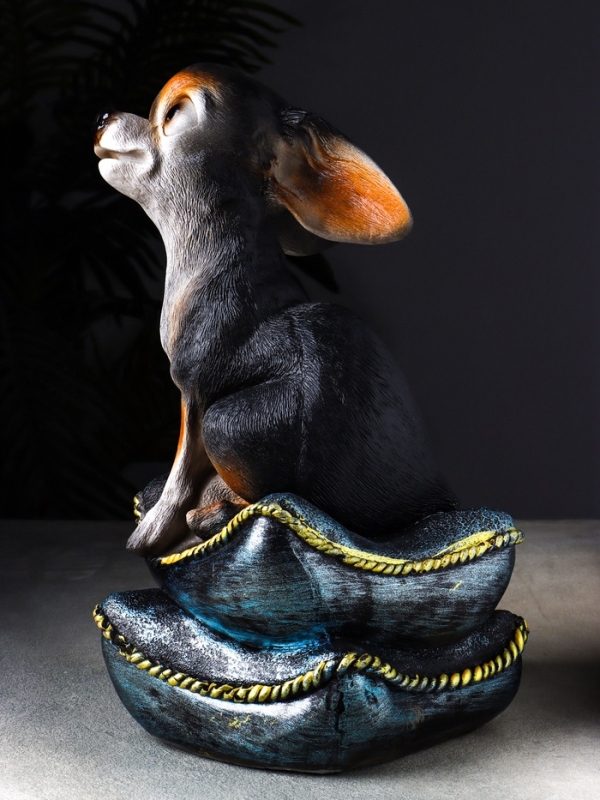 Фигура "Чихуа на подушке" 33х20х20 см, чёрный