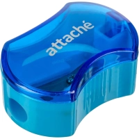 Точилка Attache, 1 отверстие, с контейнером, эргономичн, в ассорт