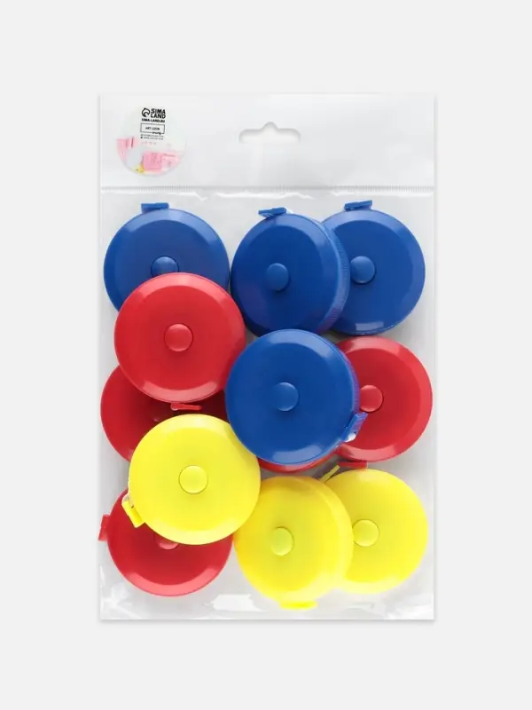 Сантиметровая лента-рулетка портновская, 150 см (см/дюймы), цвет МИКС, цена за 1 штуку