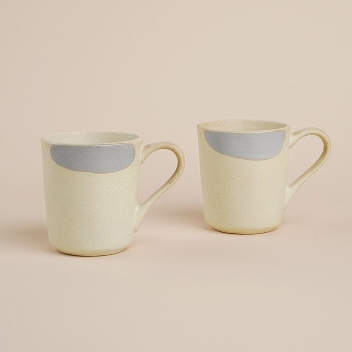 Набор кружек фарфоровых SL Home «Волны Сардинии», 400 мл, цвет бежевый Набор кружек фарфоровых SL Home «Волны Сардинии», 400 мл, цвет бежевый