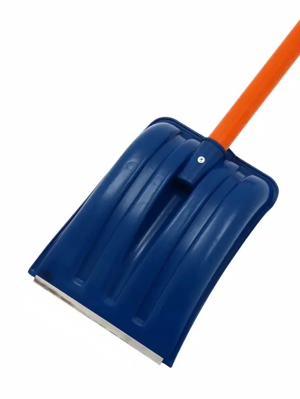 Лопата для уборки снега, автомобильная, пластиковый ковш 300&times;260 мм, оцинкованная планка, металлический черенок, с ручкой, Greengo