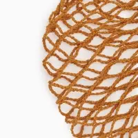 Набор 2 шт.: сумка-авоська плетёная, клетка 1.5 см, рыжая