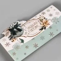 Конверт для денег формовой &laquo;С Новым годом!&raquo;, 17.5&times;10 см, бирюзовый