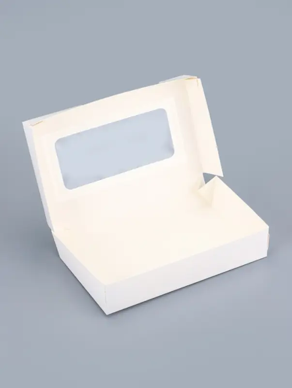 Контейнер навынос, с окном, белый, 20&times;12&times;4 см