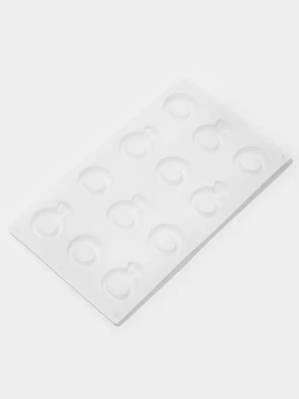 Форма для шоколада Доляна &laquo;Колечки&raquo;, силикон, 27.9&times;16.1&times;1 см, белая