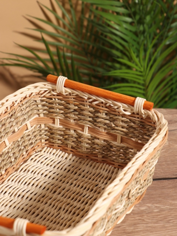 Корзина плетеная 30x22x11 см, ротанг