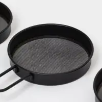 Сито с ручкой, набор 3 шт, d=8;9;10 см, цвет черный
