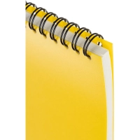Блокнот А5,60л,кл,спир,пласт.обл,тонир.бл. Attache Bright colours Желтый