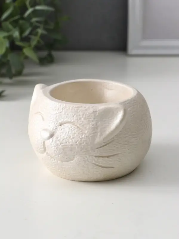 Подсвечник «Кот», 6×9.5×10 см, перламутр