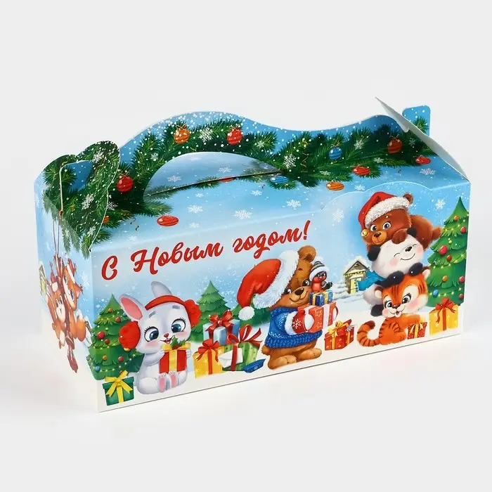 Коробка подарочная новогодняя складная «Детская», 23 х 10 х 10 см Коробка подарочная новогодняя складная «Детская», 23 х 10 х 10 см