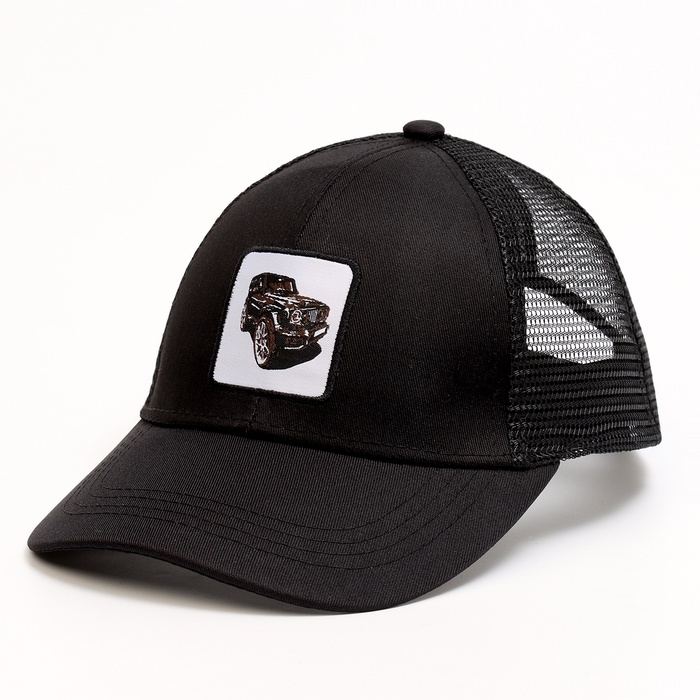 Кепка детская для мальчика с сеткой «Гелик», цвет чёрный, р-р 52-54, 5-7 лет Кепка детская для мальчика с сеткой «Гелик», цвет чёрный, р-р 52-54, 5-7 лет