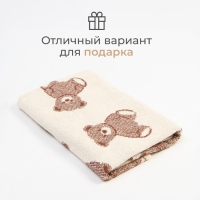 Полотенце махровое Этель Teddy bear, 70х130 см, 100% хлопок, 420 г/м2