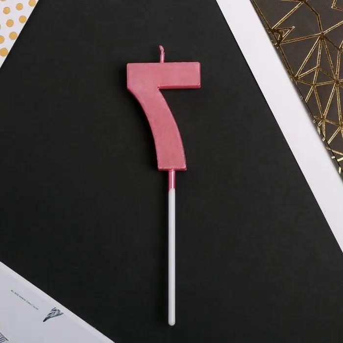 Свеча для торта, цифра «7», 11,5 х 2,3 см Свеча для торта, цифра «7», 11,5 х 2,3 см