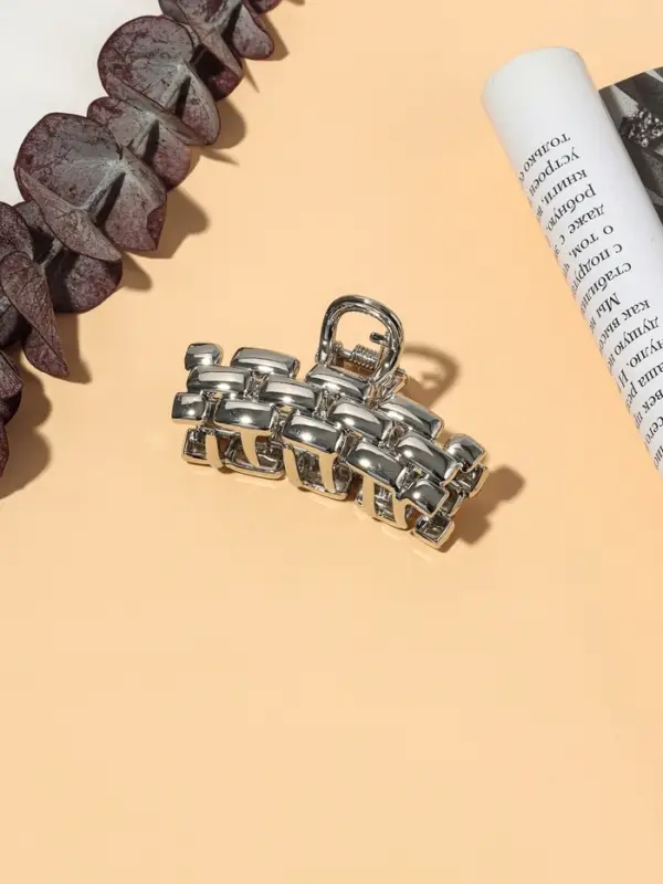 Краб для волос "Раон" 5 см, серебро