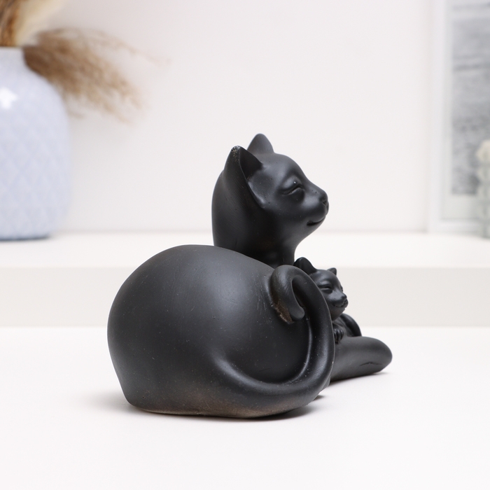 Фигура Фигура "Котики лежат" черные, 18х10х12см