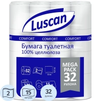 Бумага туалетная Luscan Comfort Megapack 2сл бел цел 15м 125л 32рул/уп