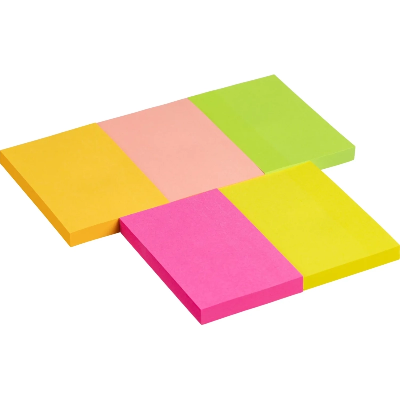 Стикеры  с клеев.краем 76x51 мм, 400 лист, 5 неоновых цв