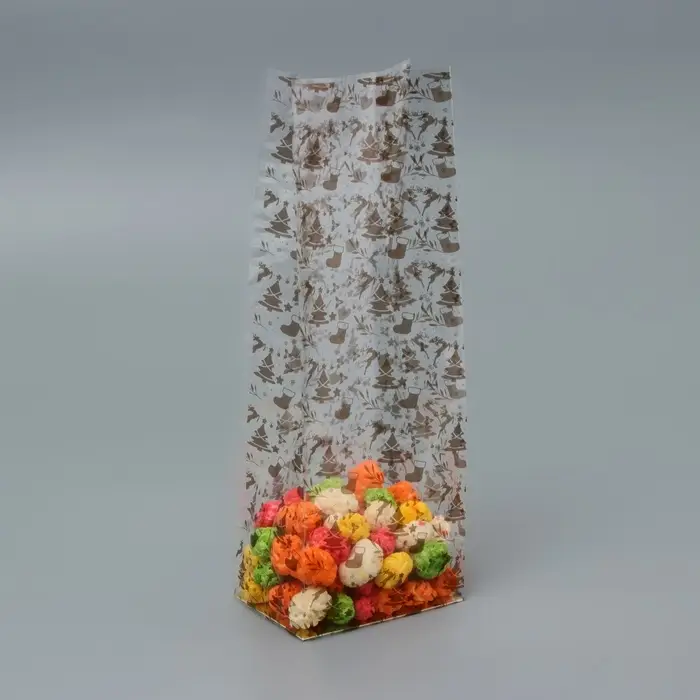 Пакет подарочный новогодний с жёстким дном 6×8×23 см Пакет подарочный новогодний с жёстким дном 6×8×23 см