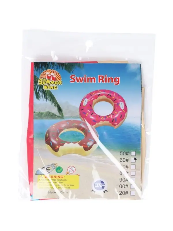 Круг для плавания Пончик 55 см, цвет розовый